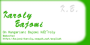 karoly bajomi business card